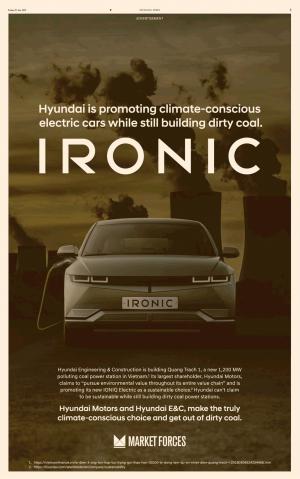 英FT, 전기차ㆍ수소차 탄소중립 정의선 현대車 회장 두 얼굴 'IRONIC'