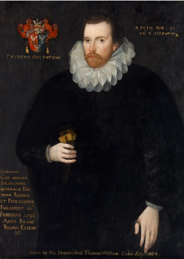 에드워드 코크(Edward Coke, 1552. 2. 1.-1634. 9. 3.)는 17세기 영국의 식민지 사업가, 판사, 정치인이다. 법의 지배를 주장했다.그는 의회의 특권이 판례로부터 나오고 그것에 구속된다고 지적했다. 1609년 Calvin's Case에서 "자연법은 영국법의 한 부분이며 신으로부터 비롯되어 영원하며 변하지 않기 때문에 세속적인 법에 우선한다"고 선언하였다.[1]1610년의 보넘 판결(Bonham`s case)에서는 "의회제정법이 일반권리 또는 이성에 반하거나, 모순되거나, 실행이 불가능한 경우에는 보통법(common law)이 그것을 통제하며 그러한 법을 무효라고 결정할 것이다"라고 했다.[2][3] 후에 하원의원이 된 에드워드 코크는 1628년의 권리청원을 주도하였다.